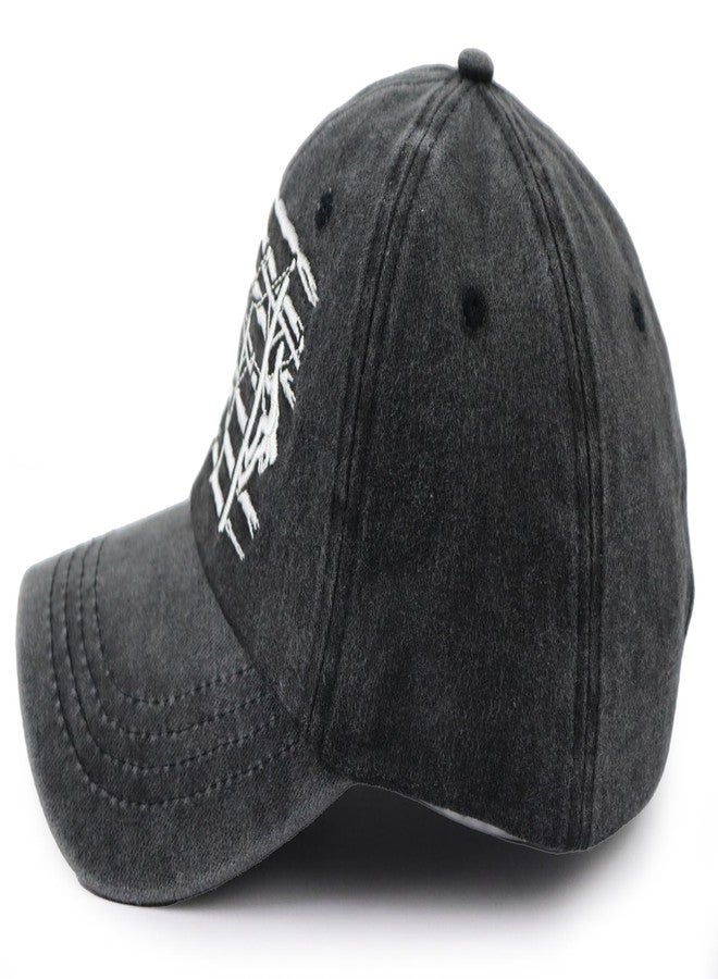 Vxchkerm Lineman American Flag Hat,Adjustable Embroidery Line Worker Baseball Cap,Fathers Day Christmas Birthday Lineman Gifts for Men,Electrician,Dad,Husband Black - Image 4